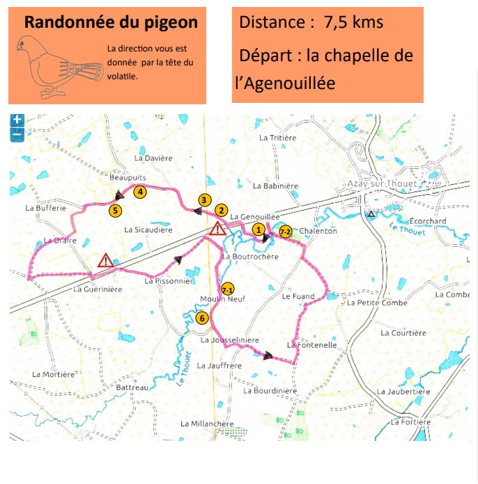 Randonnée Le Pigeon : 7,5 km au départ d'Azay-sur-Thouet. - Agrandir l'image (fenêtre modale)