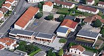 Vue aérienne des écoles de Saint-Aubin-le-Cloud