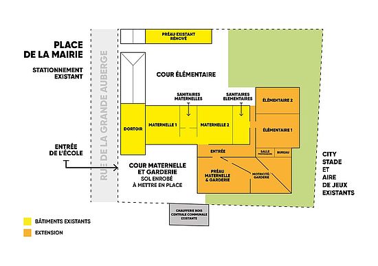 Plan des travaux pour la création du site unique à Reffannes - Agrandir l'image (fenêtre modale)